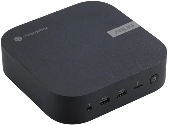 ASUS Chromebox 5 S3006UN - Mini PC 1 x Core i3 1220P / op til 4.4 GHz - RAM 8 GB - SSD 128 GB - NVMe - UHD Graphics - Gigabit Ethernet, 2.5 Gigabit Ethernet, Bluetooth 5.2, IEEE 802.11ax (Wi-Fi 6E) - Chrome OS - skærm: ingen - økosort