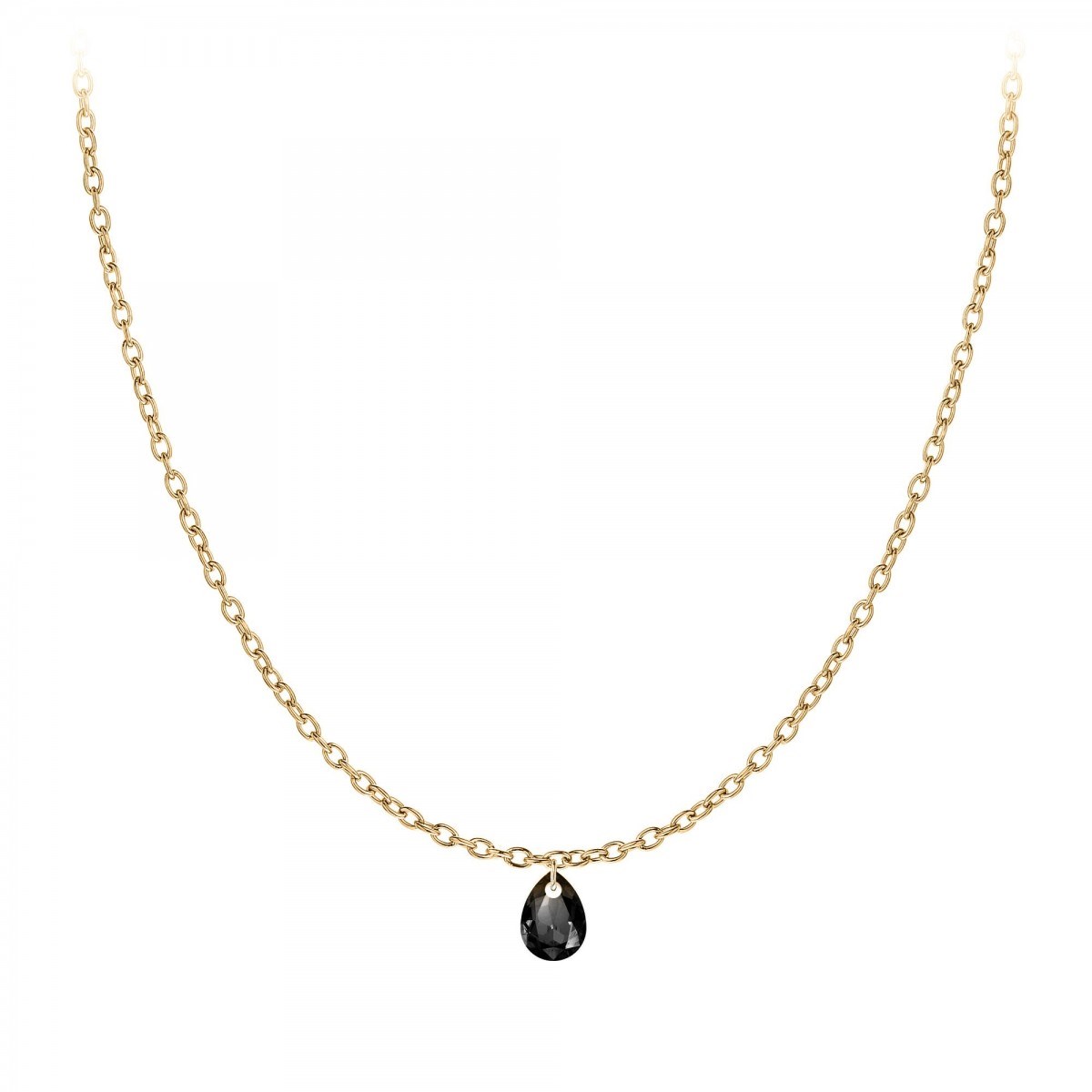 Chaine maille forçat et cristal SC Crystal
