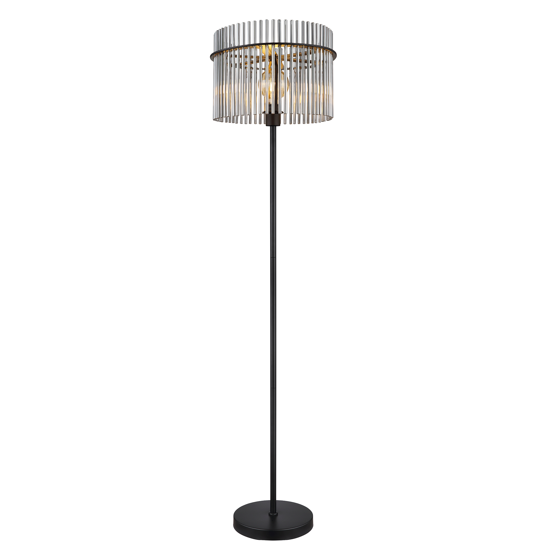 Stehleuchte - rauchfarben - schwarz - 152 cm