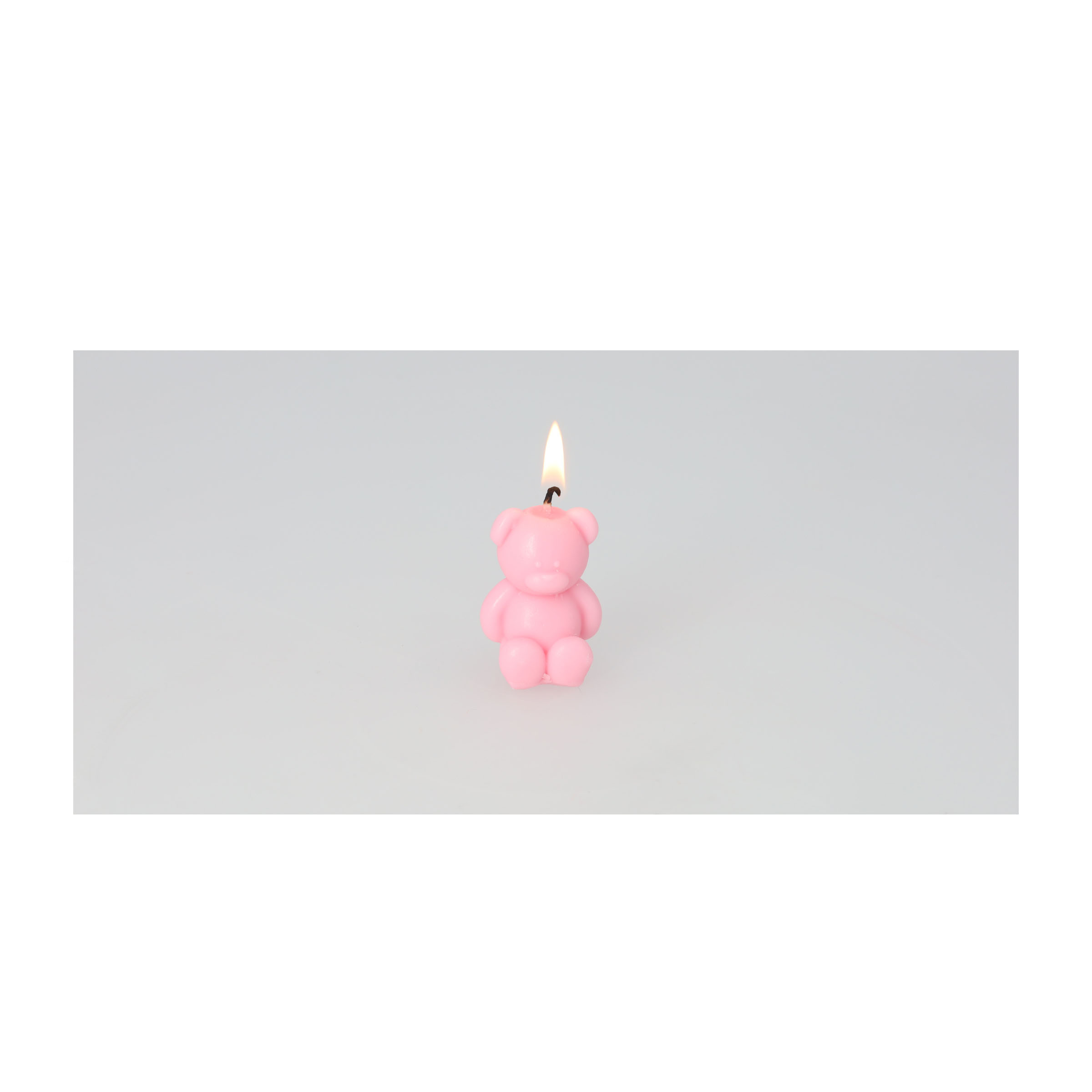 (5x3cm) Mini Teddy Duft Kerze Aromatherapie Home Deko Sojawachs Kerze Teddybär - Rosa