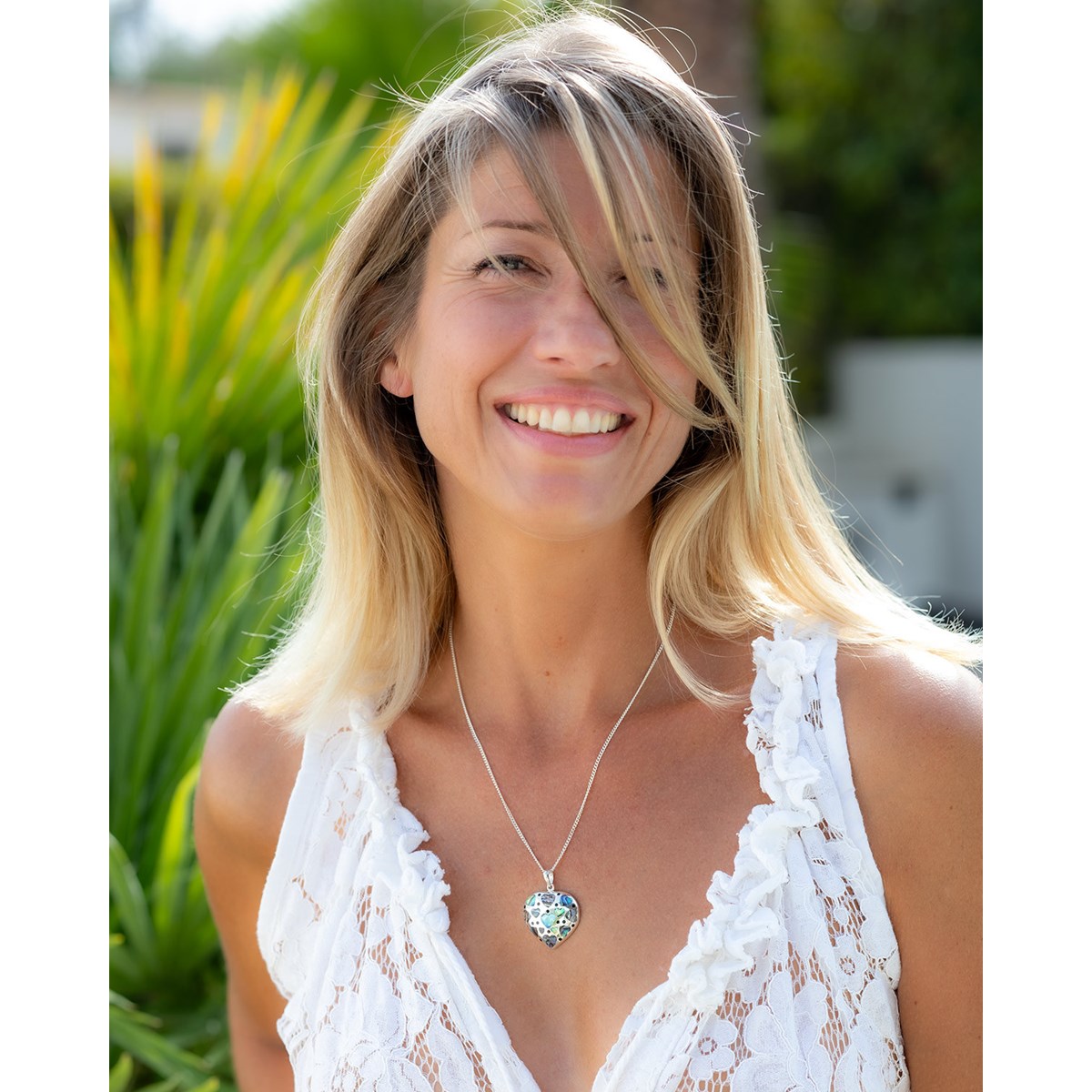 Pendentif Coeur en Nacre Abalone & Argent 925 - Amour Éternel | Aden
