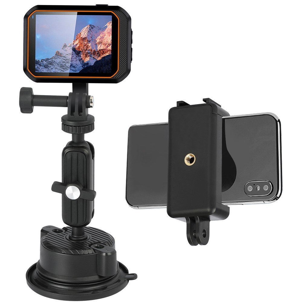 (32cm) Auto KFZ Kamera Saugnapfhalterung   Stativ Adapter für Smartphone / DSLR Kamera / GoPro / Insta360 mit 1/4