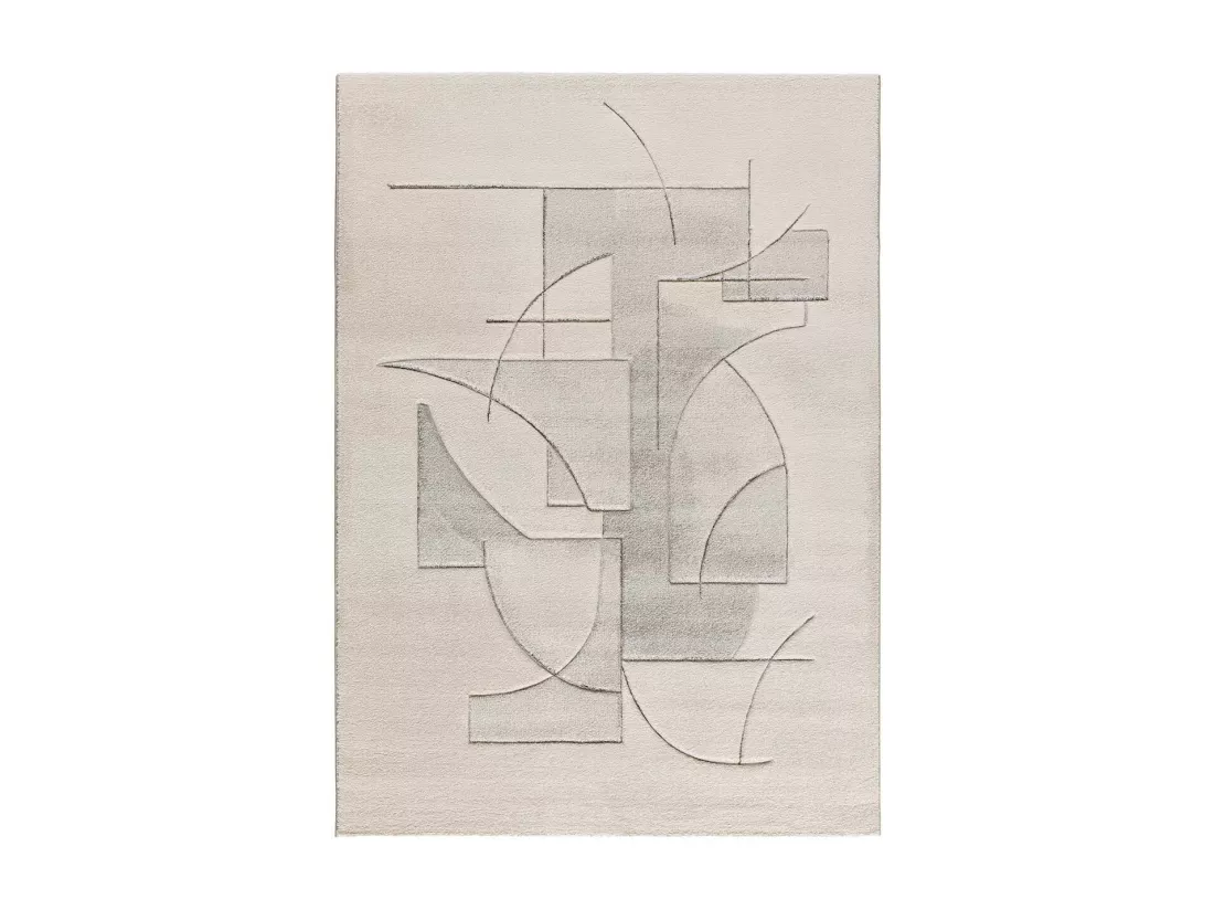 Tapis intérieur - géométrique - crème - 200 x 290 cm - LENA