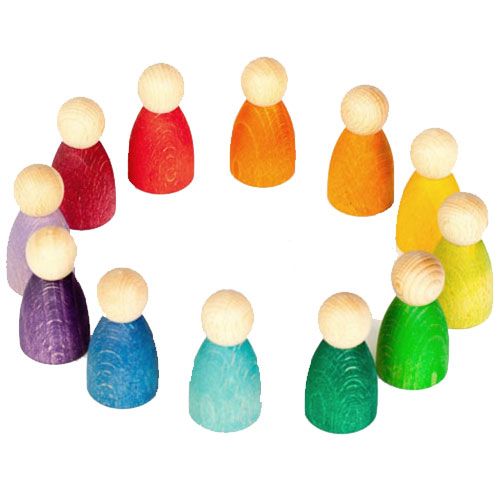 Grapat houten nins® poppetjes (12st) 15-109