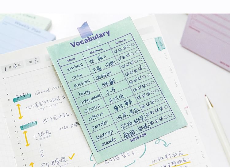 Jun's Journal - Planner Print Memo Pad (Diverse ontwerpen) / Set