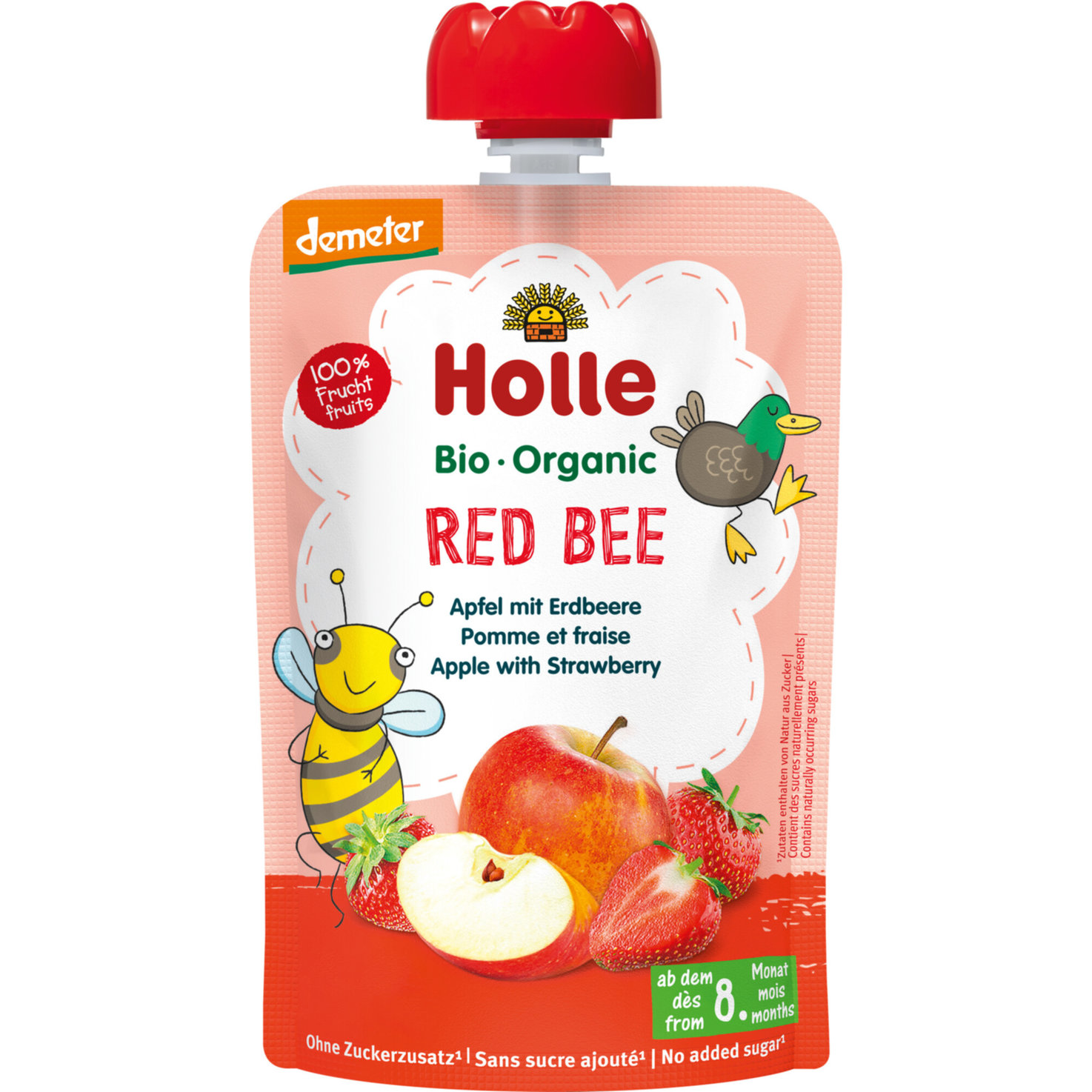 Holle Demeter Bio Red Bee Pouchy 8+ Monate