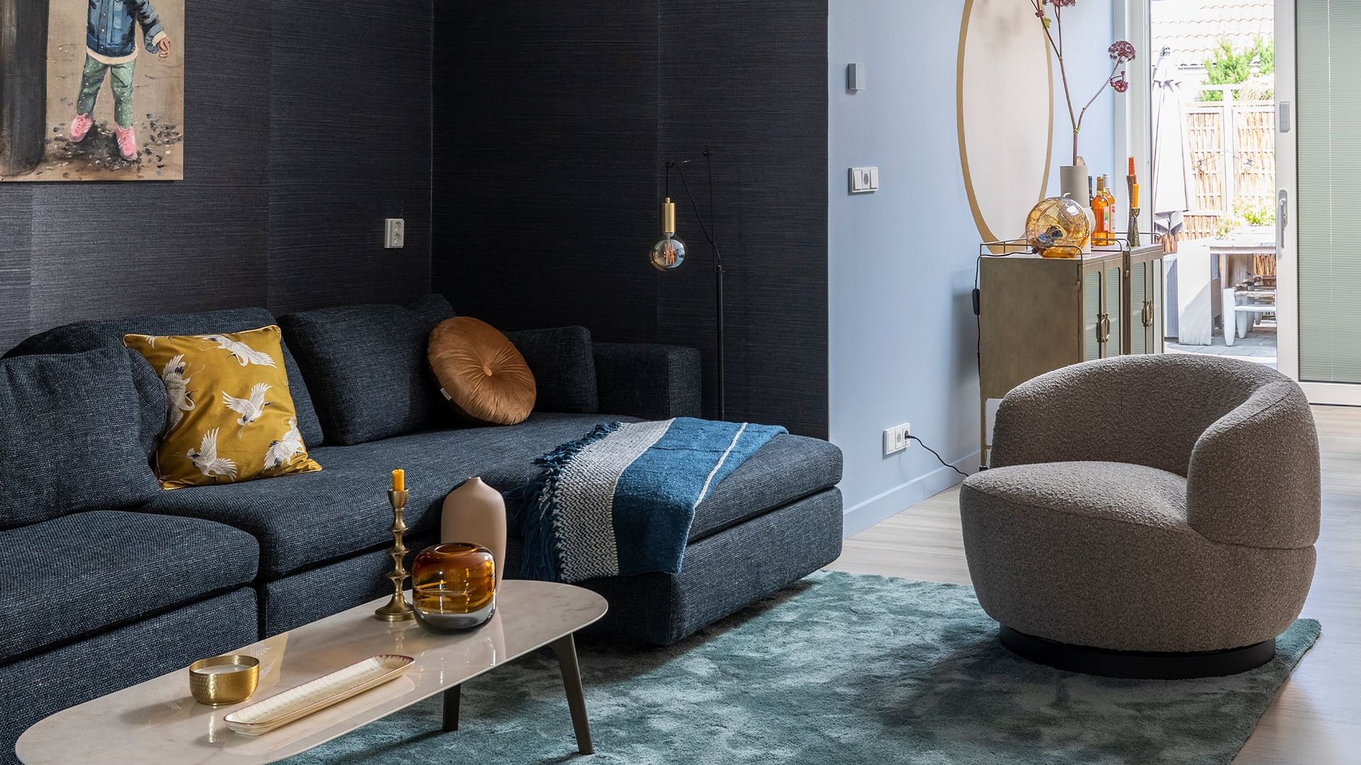 WOOOD   Woolly Draaifauteuil