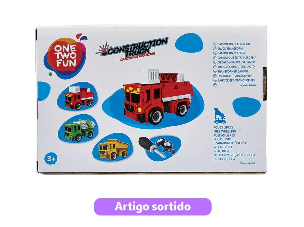 CAMIÃO ONE TWO FUN 14X7.5X8CM MODELOS SORTIDOS