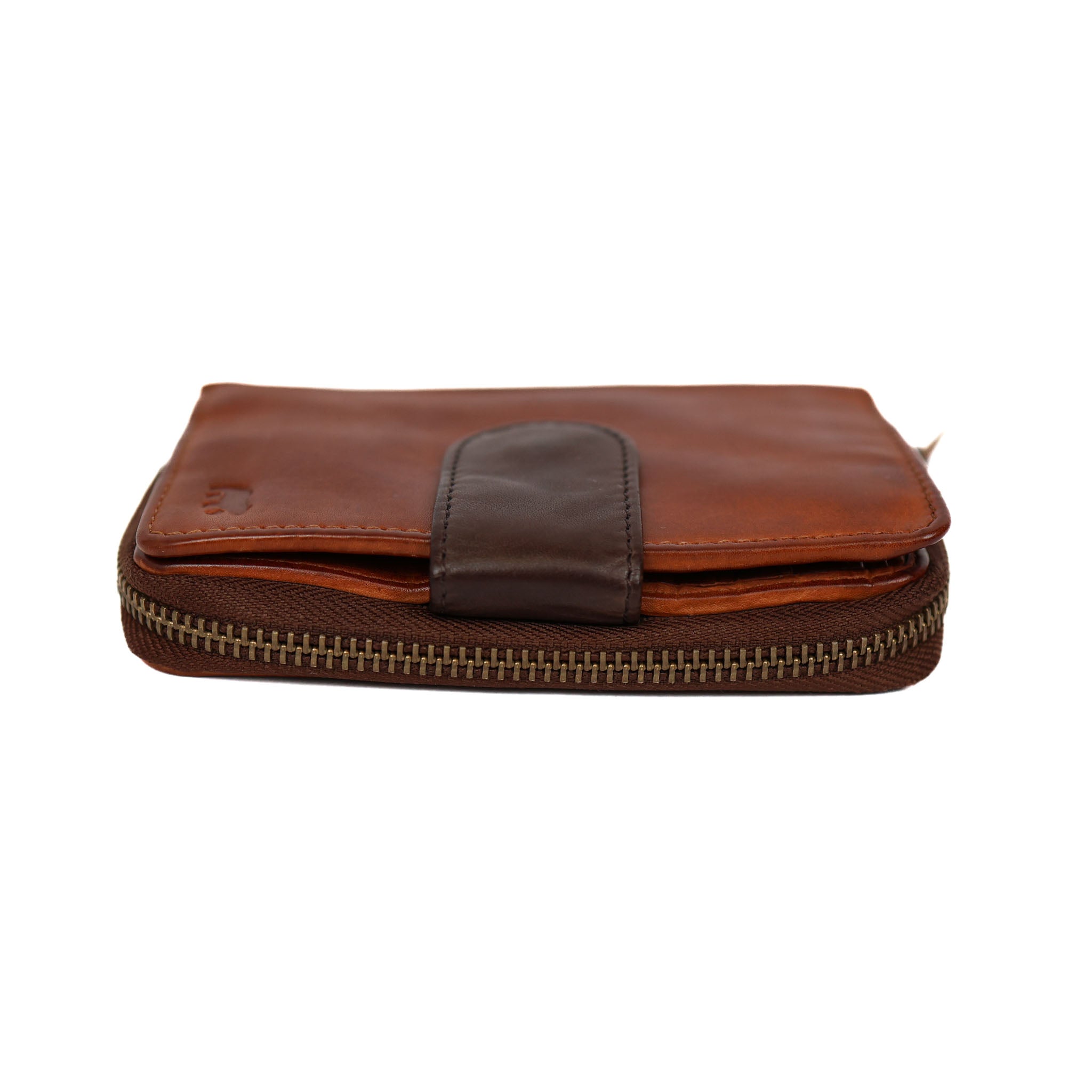 Ritsportemonnee 'Loet' cognac/bruin