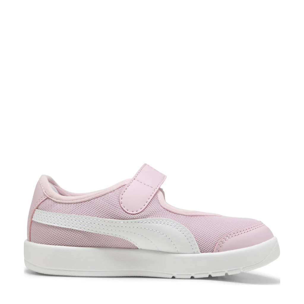 Puma Courtflex v3 Lina V PSsneakers met opening en klittenband roze/wit