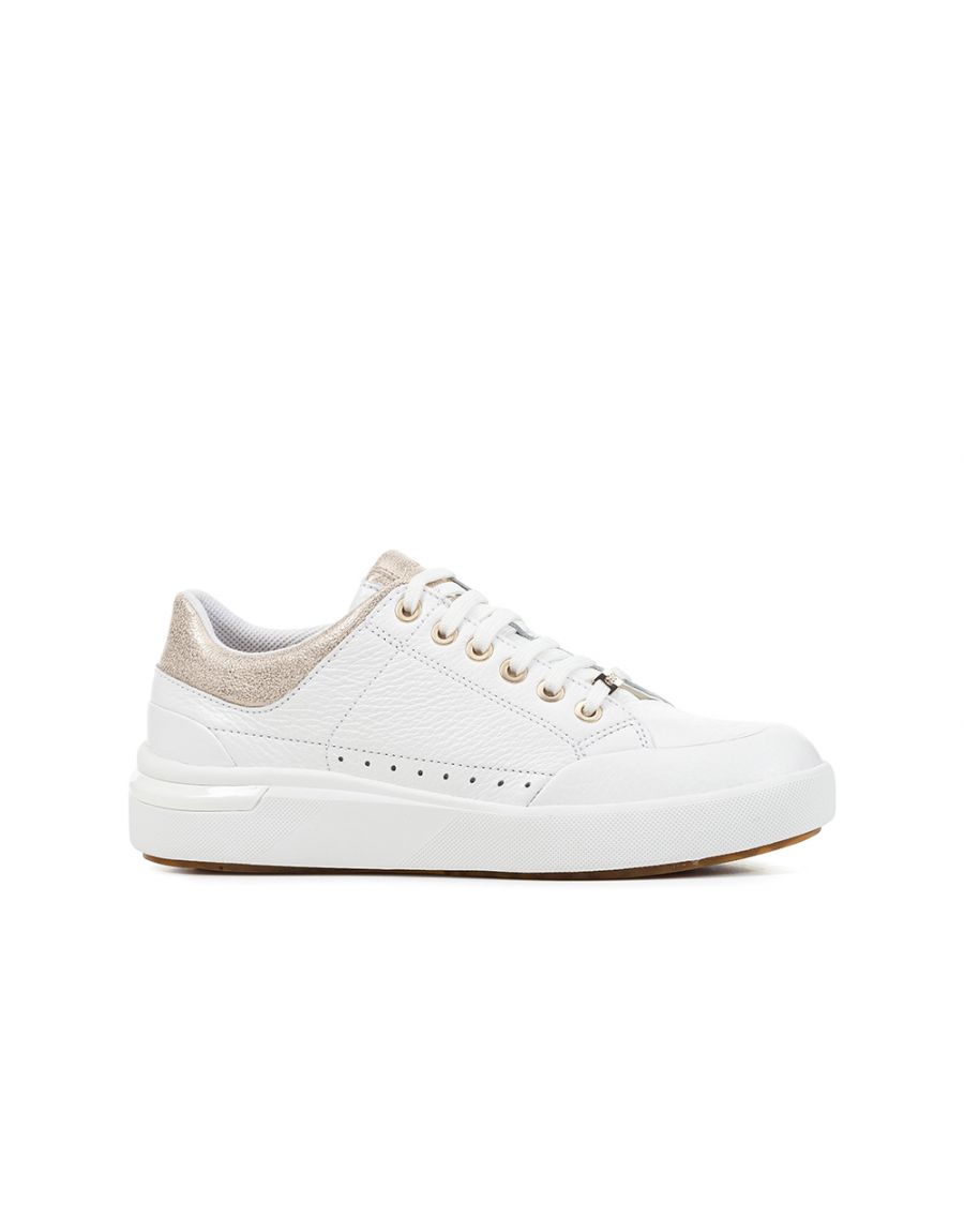 Baskets cuir blanc