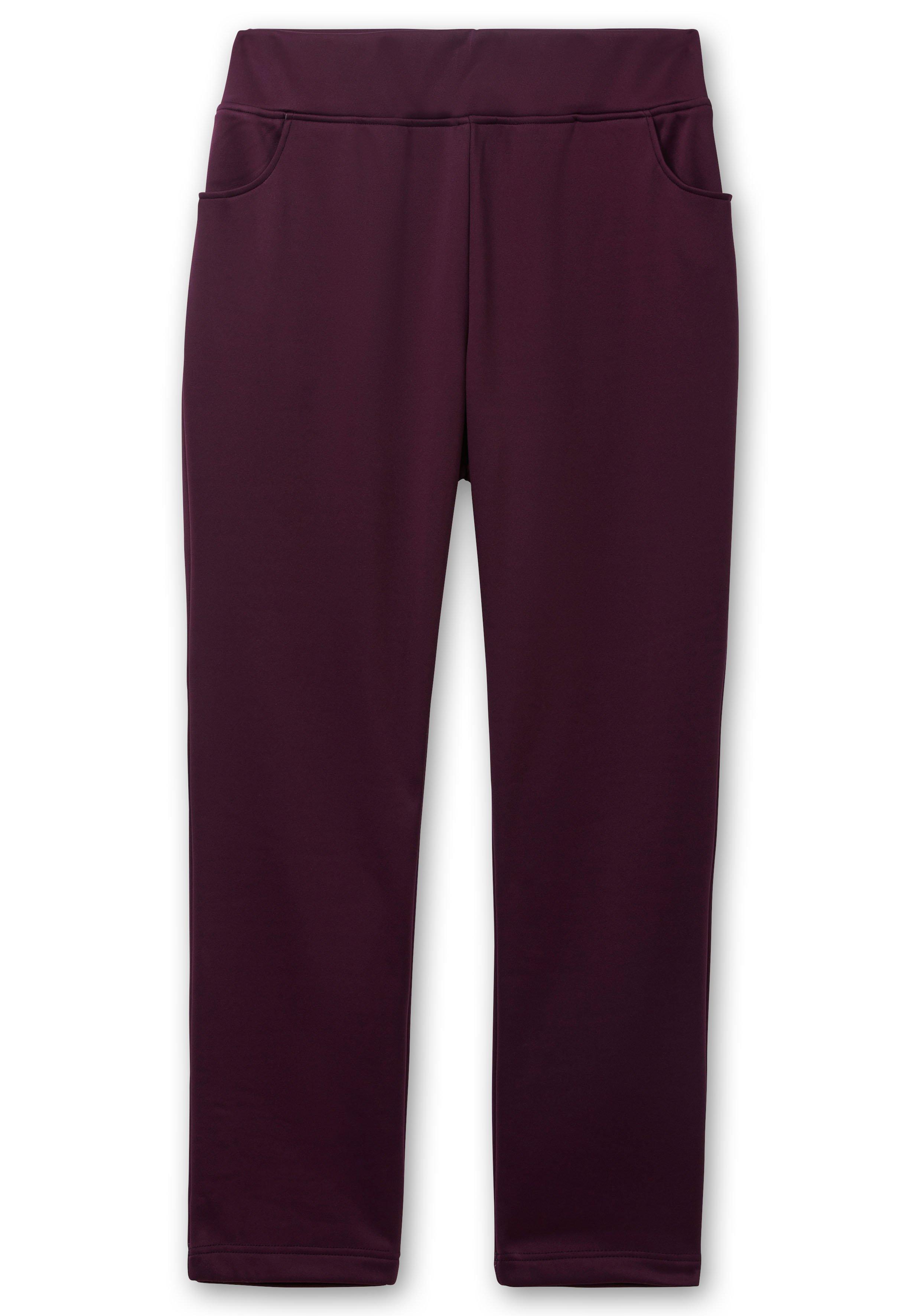 Leicht glänzende Schlupfhose mit Fleece-Innenseite