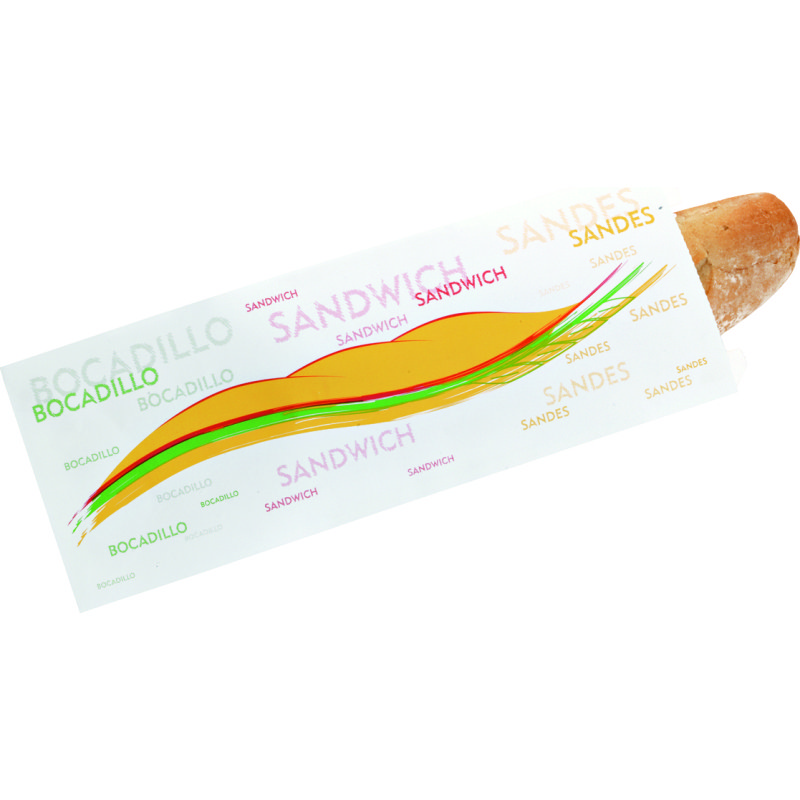 Sachet sandwich imprimé 35 x 9,5 cm - Lot de 1000