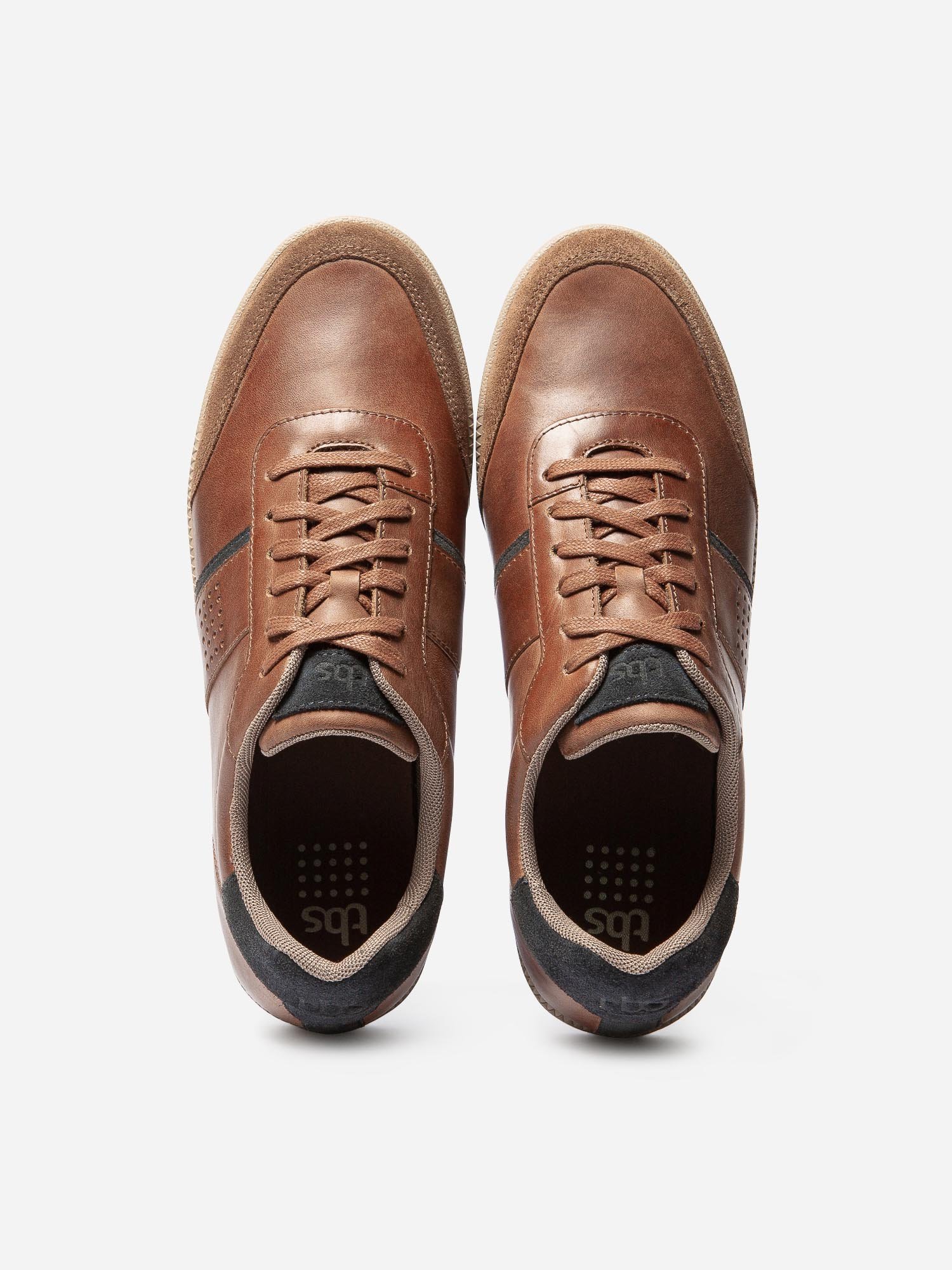 Tennis Homme Casual Cuir Marron