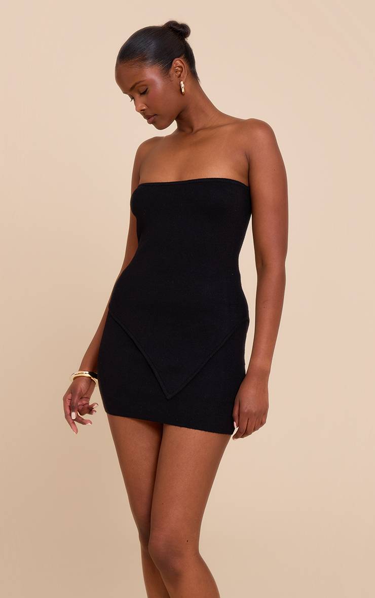 Noir Mini Jupe En Maille Fine