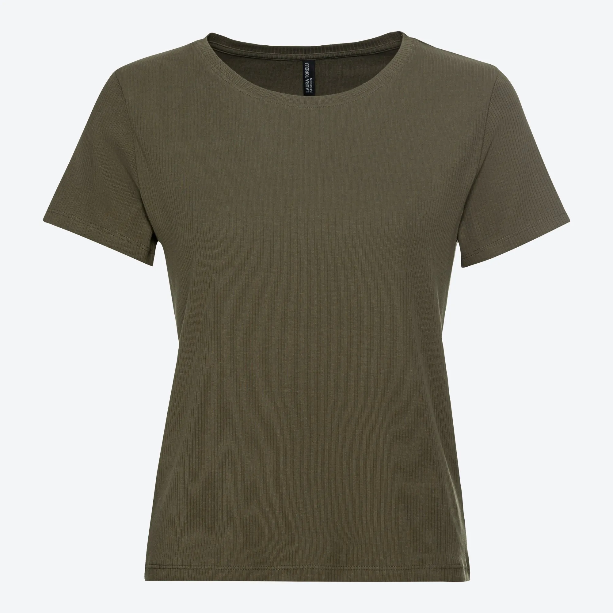 Damen-T-Shirt mit Ripp-Struktur