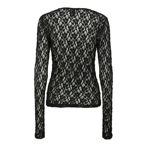 Pieces Hazel Lace Bluse, Black, S