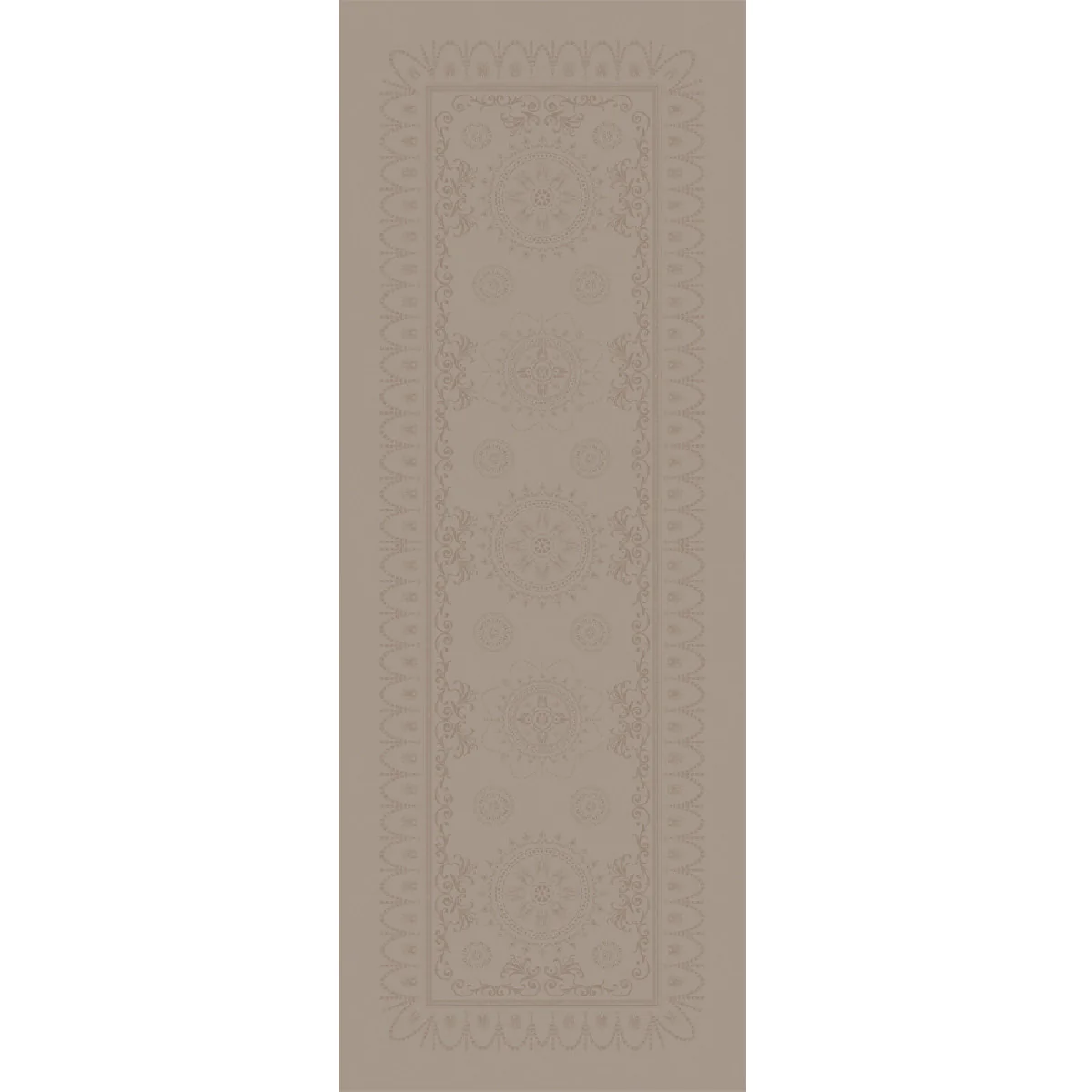 Chemin de table antitache déperlant pur coton brun 54X230 Garnier Thie