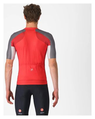 Maillot à Manches Courtes Castelli Entrata 6 Homme Bleu Rouge Bordeaux