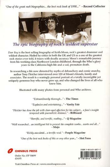 Dear Boy: The Life of Keith Moon (Paperback)