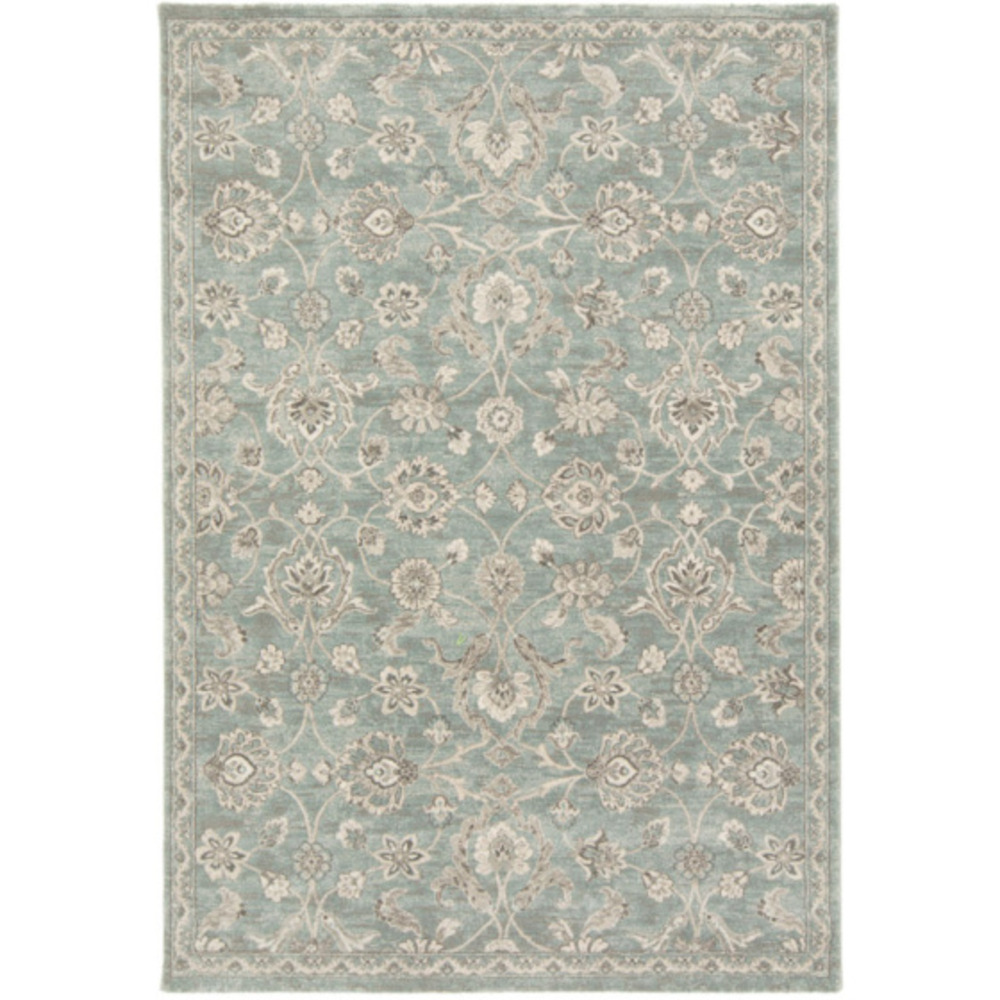 Tapis à motif floral oriental - nora - bleu - 120 x 170 cm