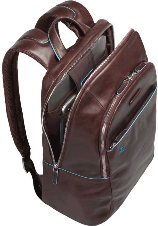 Piquadro - Blue Square - Laptoptas - Zwart - Kalfsleer - 15,5 Liter