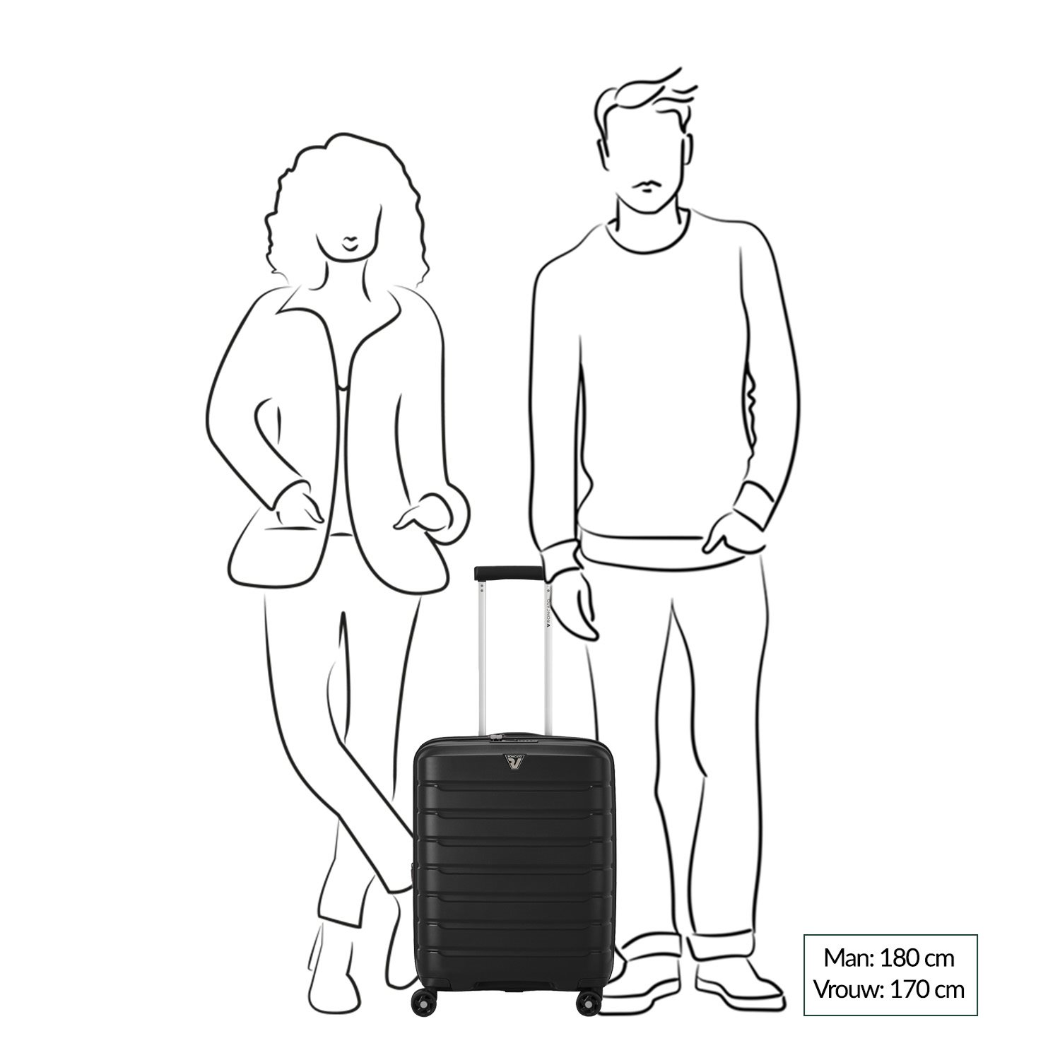 Roncato B-Flying Expandable Trolley 55 nero