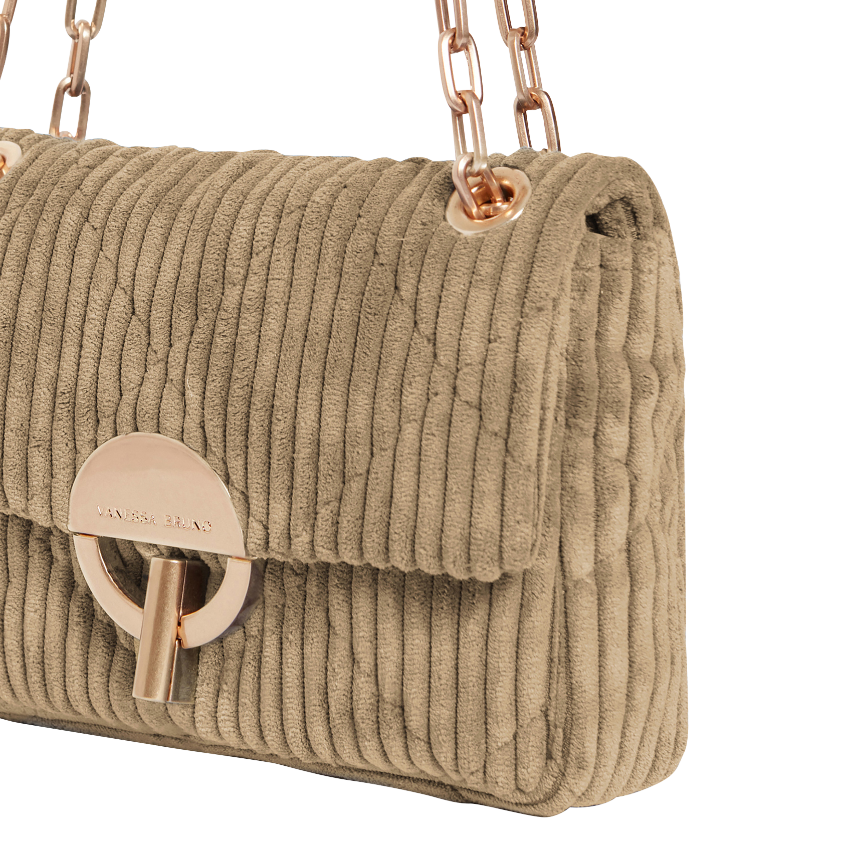 NANO MOON - Sac épaule en velours côtelé| Vert