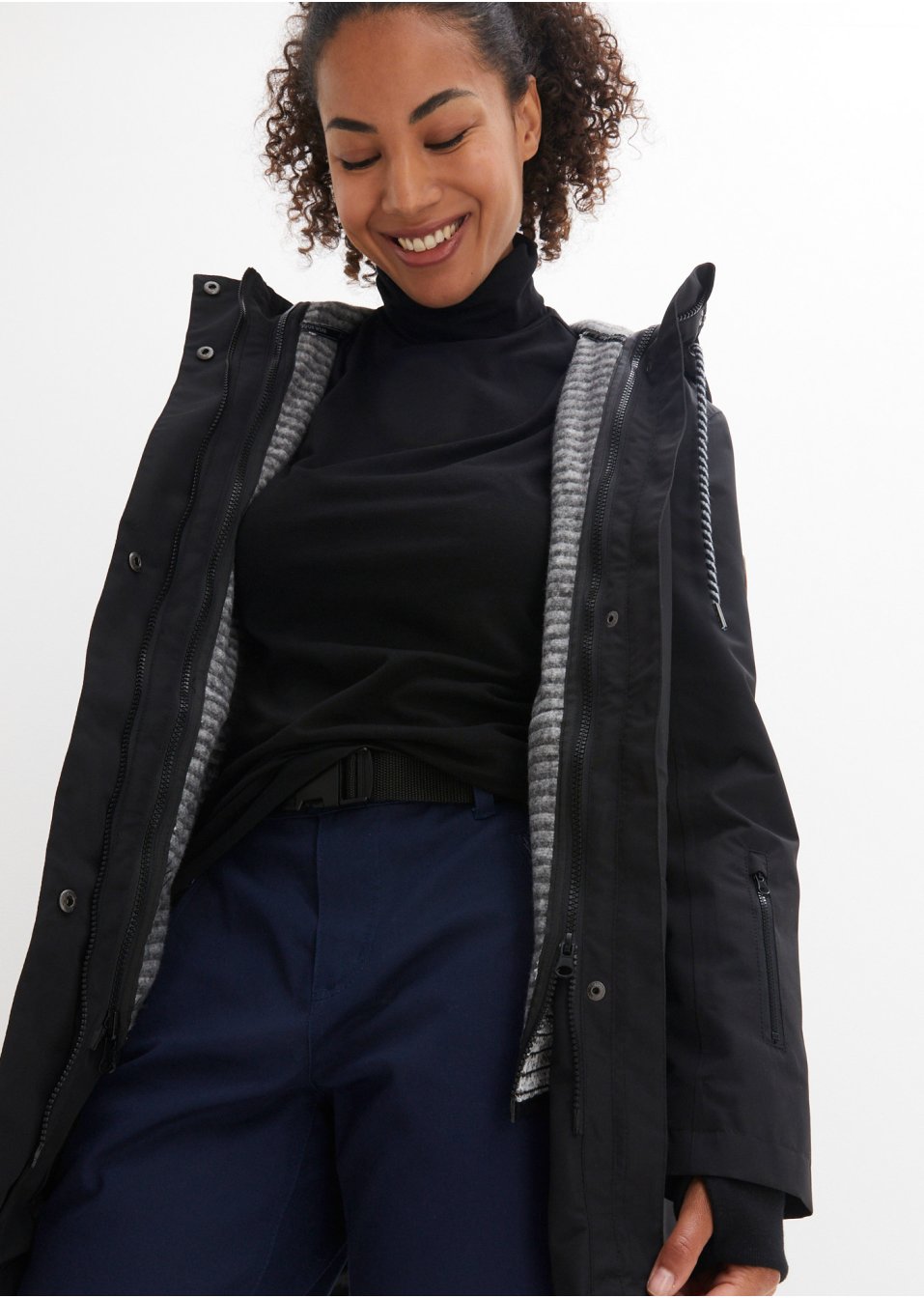 Veste longue 3 en 1 avec polyester recyclé