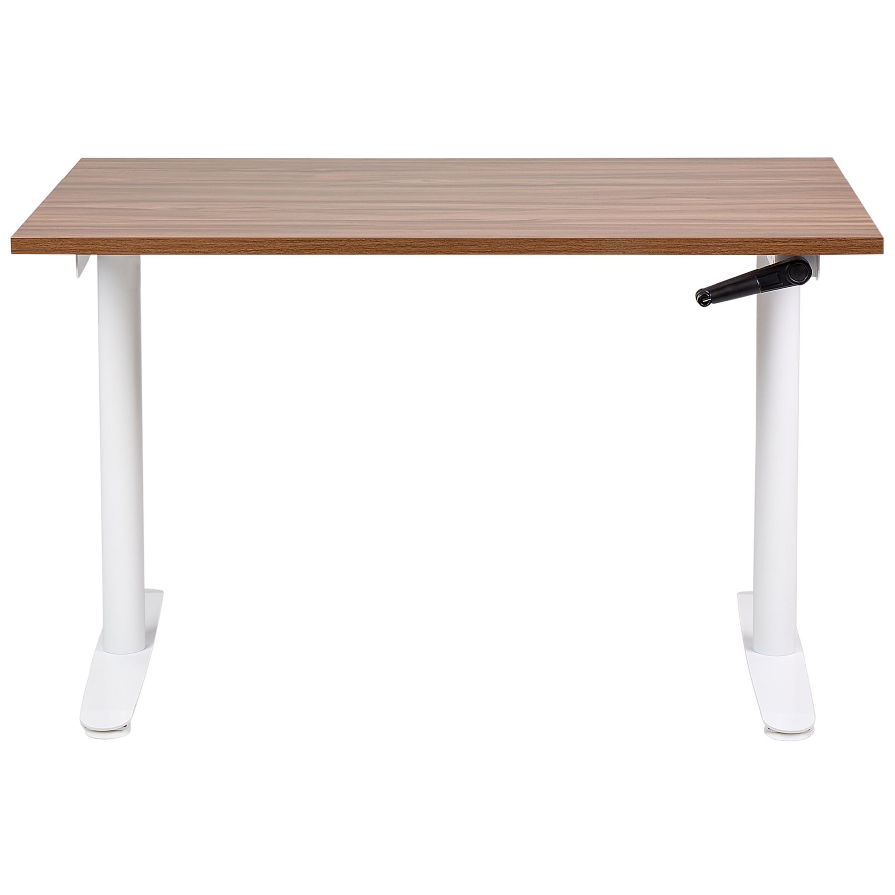 Beliani-DESTINAS-Verstelbaar bureau-Donkerbruin|Wit-120 x 72 cm-MDF