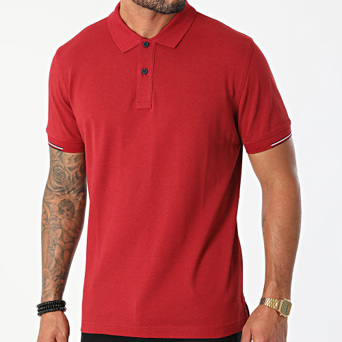 Polo Manches Courtes Subtle RWB Placement 0209 Rouge Bordeaux