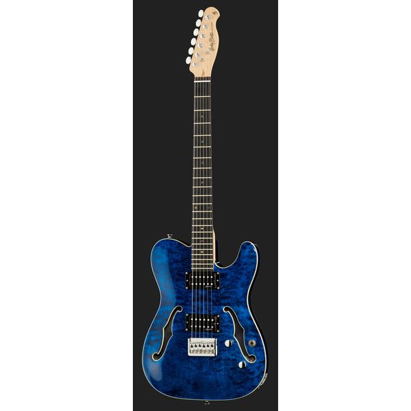 Harley Benton TE-90QM HH Trans Blue Bundle