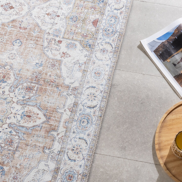 Wasbare loper - Domingo Mandala Beige