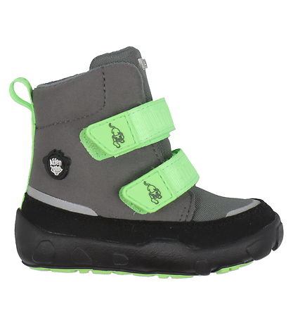 Affenzahn Winterstiefel - Tex - Bequem - Grau/Neongrün