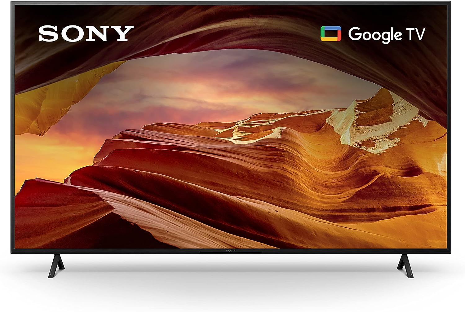 TV Sony 4K Ultra HD de 55 polegadas Série X77L: Smart TV LED com Google TV KD55X77L - Modelo 2023, Preta