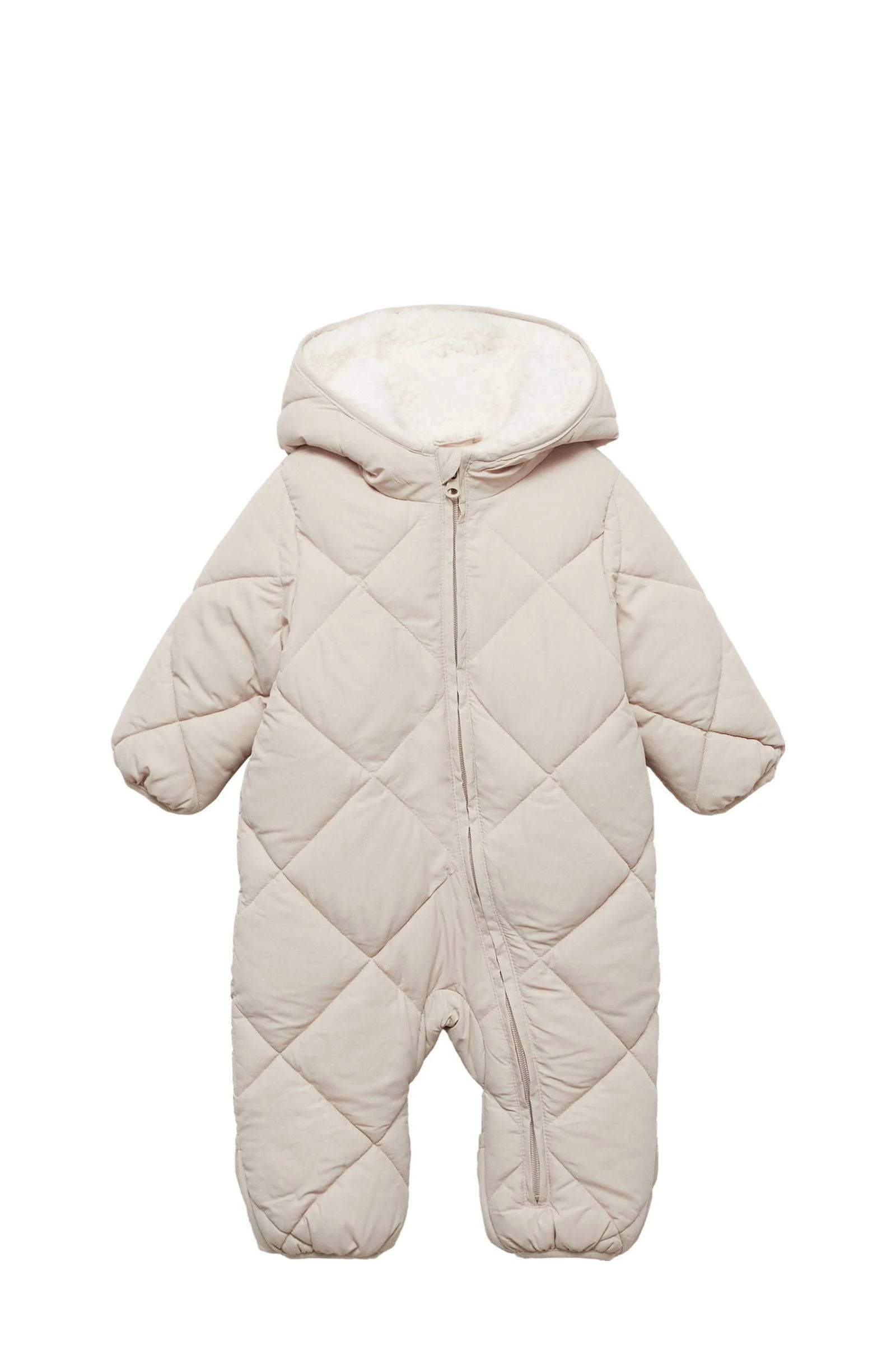 Mango Kids gevoerd baby winterpak beige