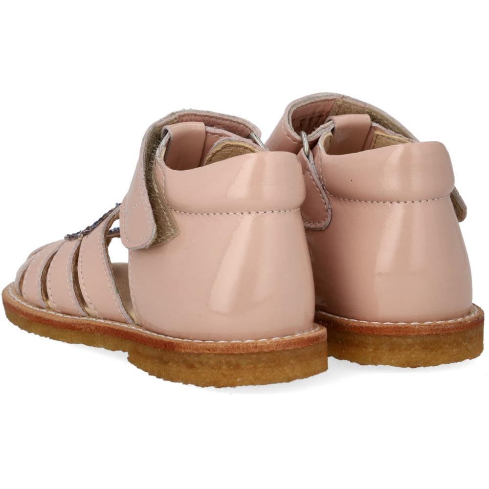 Køb Angulus Rosebud/Pastel Multi Glitter Hjertesandal Med Glitter Og Velcrolukning