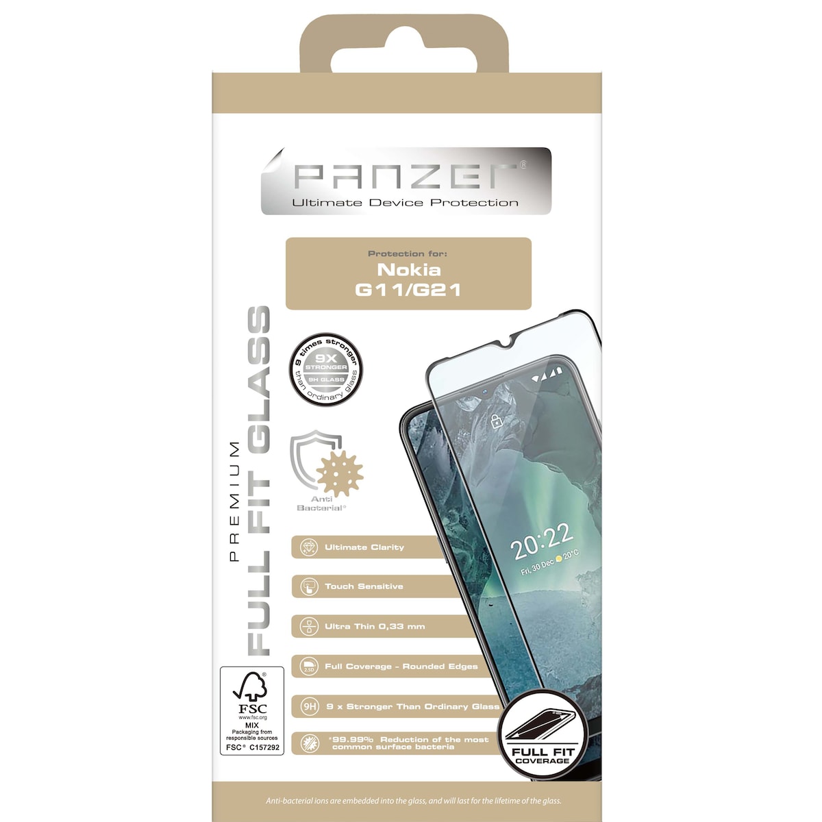Panzer herdet skjermbeskytter Nokia G11/G21