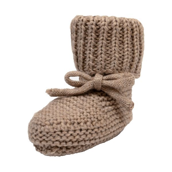 Lodger Knit Slofjes - 0-6 Mnd - Beige