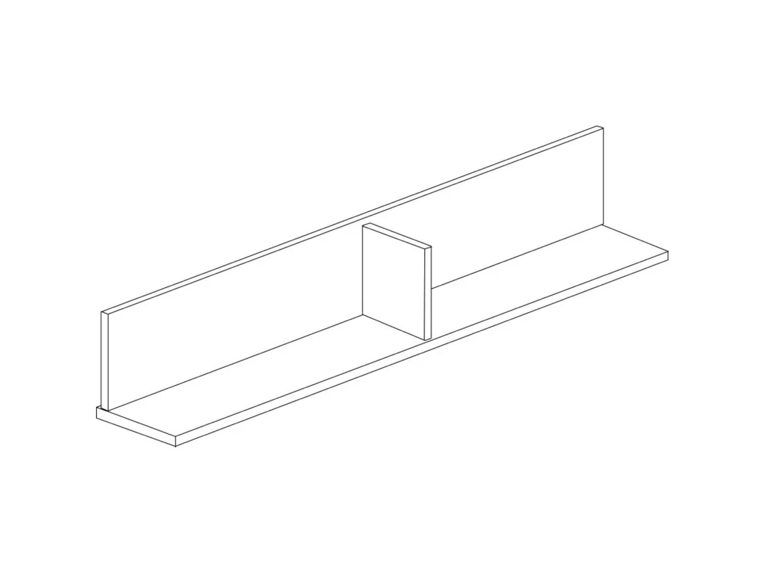 Etagère murale en bois blanc - ET9061