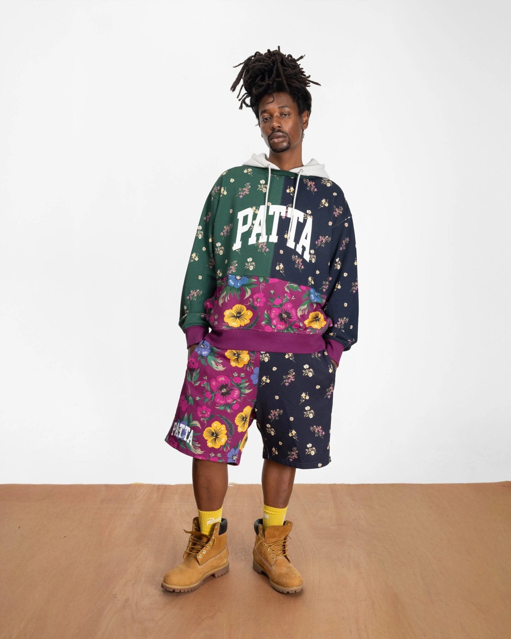 Patta Floral Patchwork Shorts (Multi)