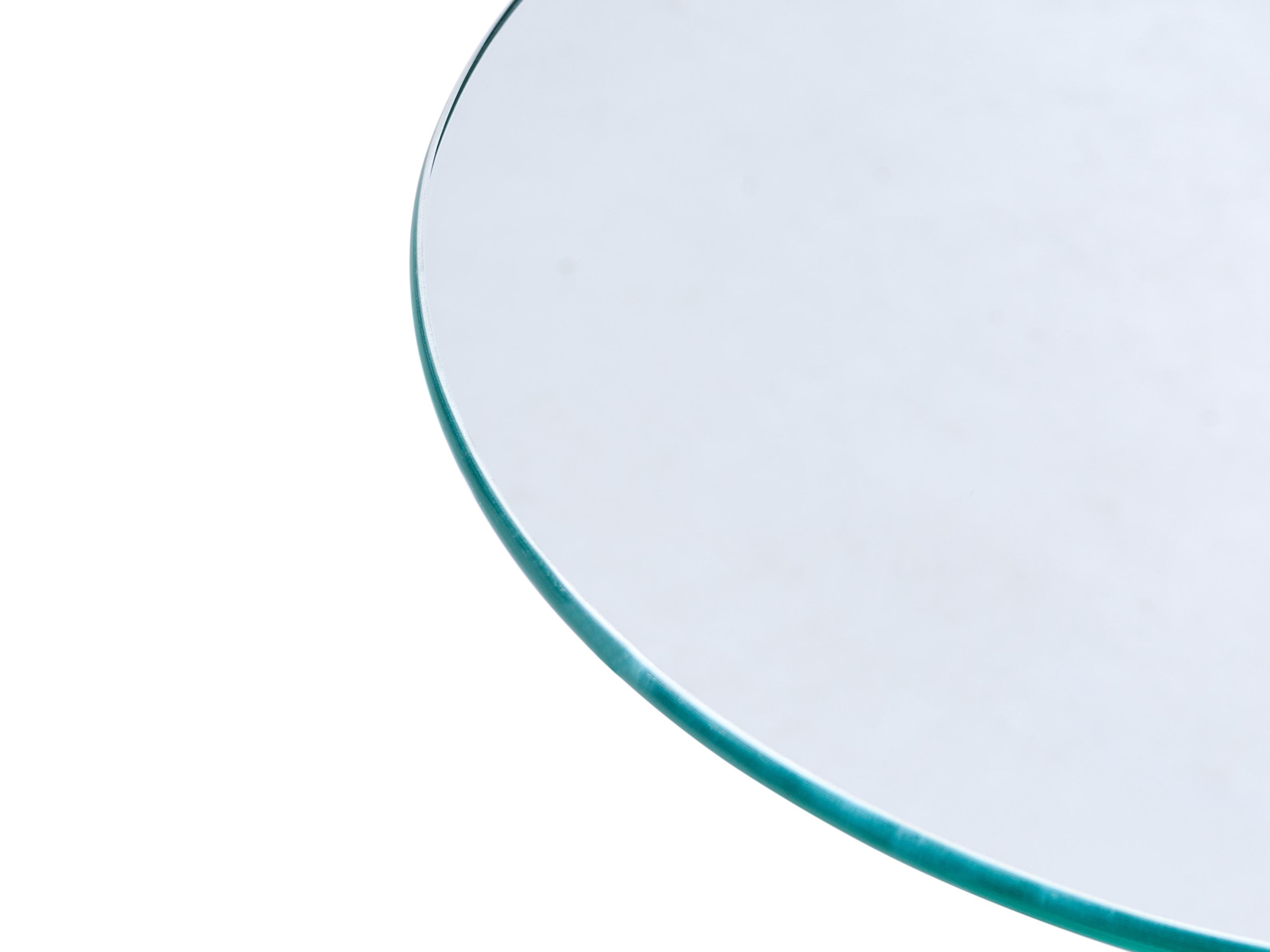 Bijzettafel MINTO Veiligheidsglas Transparant met wielen