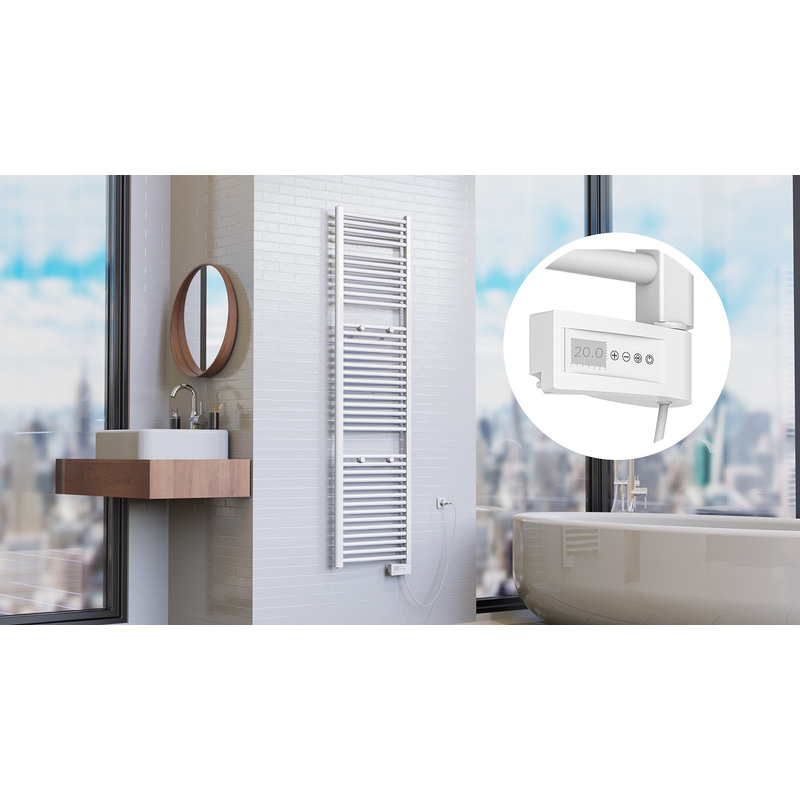 Eisl elektrische badkamerradiator wit 1800x500mm 800W