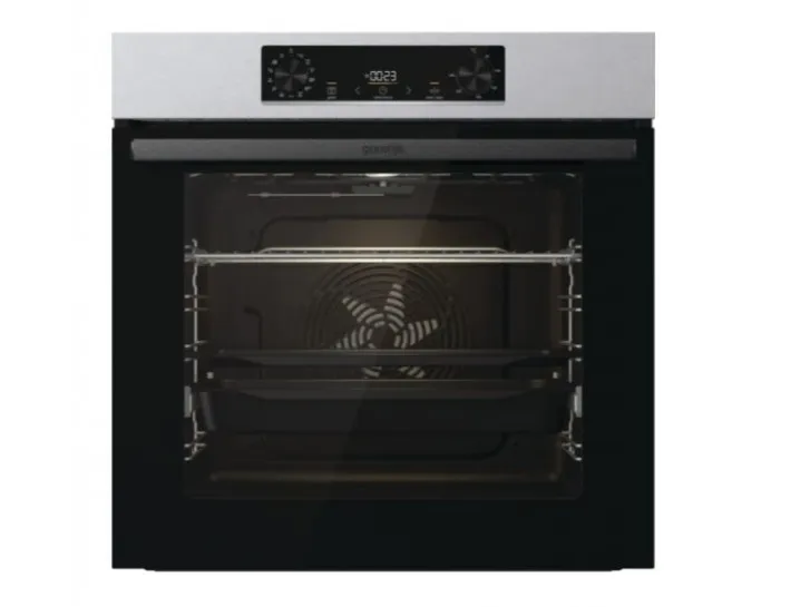 Gorenje Essential BOS6737E06B - Ovn - med dampfunktion - til indbygning - niche - bredde: 56 cm - dybde: 55 cm - højde: 59 cm - med selv-rengøring - Klasse A - sort