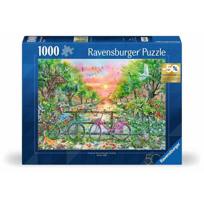 Puzzle - Verträumte Fahrräder in Amsterdam - 1000 Teile