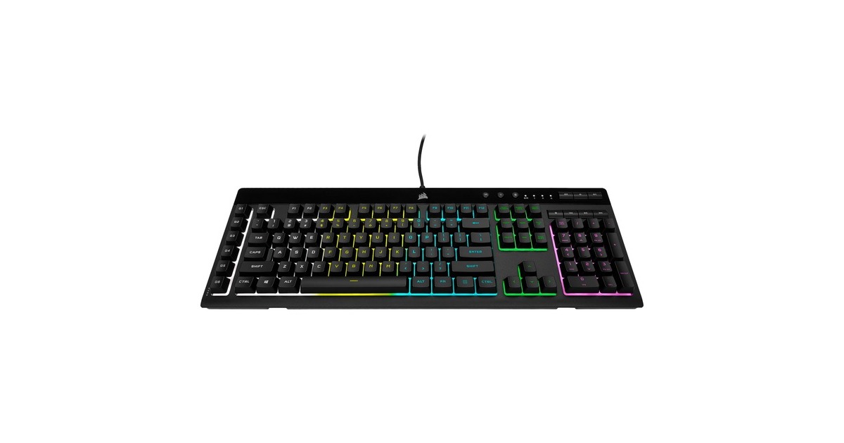 CorsairK55 RGB PRO, gaming toetsenbord  (Zwart, US lay-out, Membraan, RGB leds)