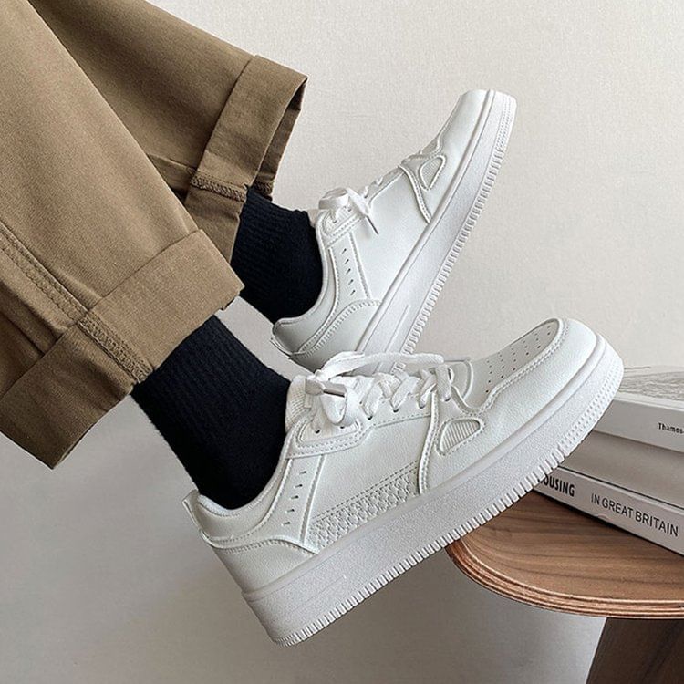 Asterisk - Tweekleurige platform sneakers