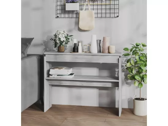 Table console Sonoma gris 102x30x80 cm Bois d'ingénierie