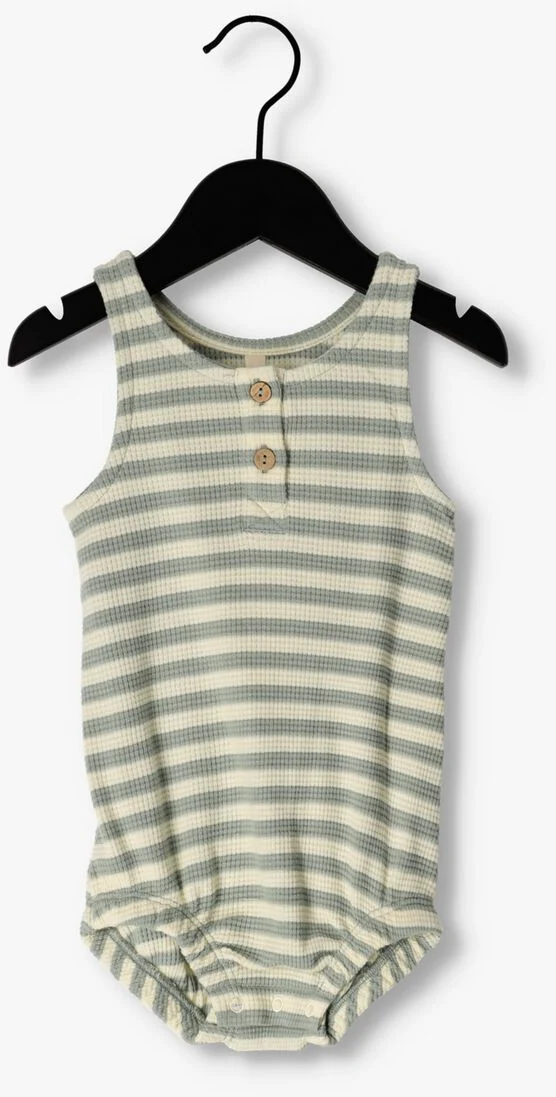 QUINCY MAE blauw/wit gestreepte quincy mae  waffle sleeveless bubble