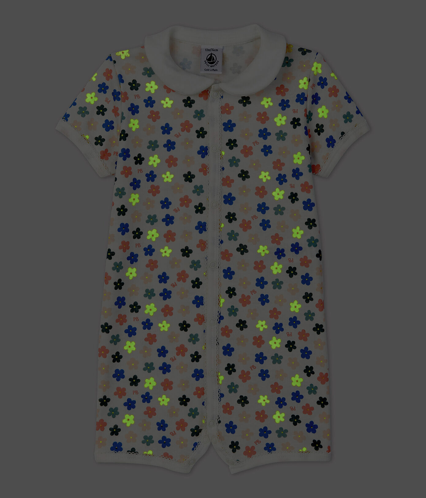 Combicourt phosphorescent bébé en coton